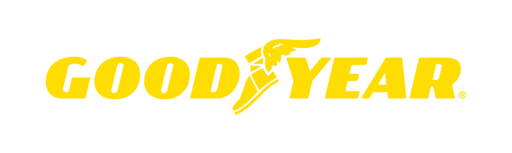 Vista de logotipo de goodyear en amarillo