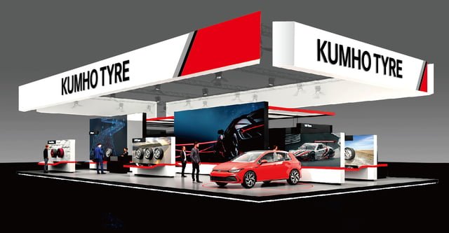 Modelo de stand de Kumho Tire expos Europe