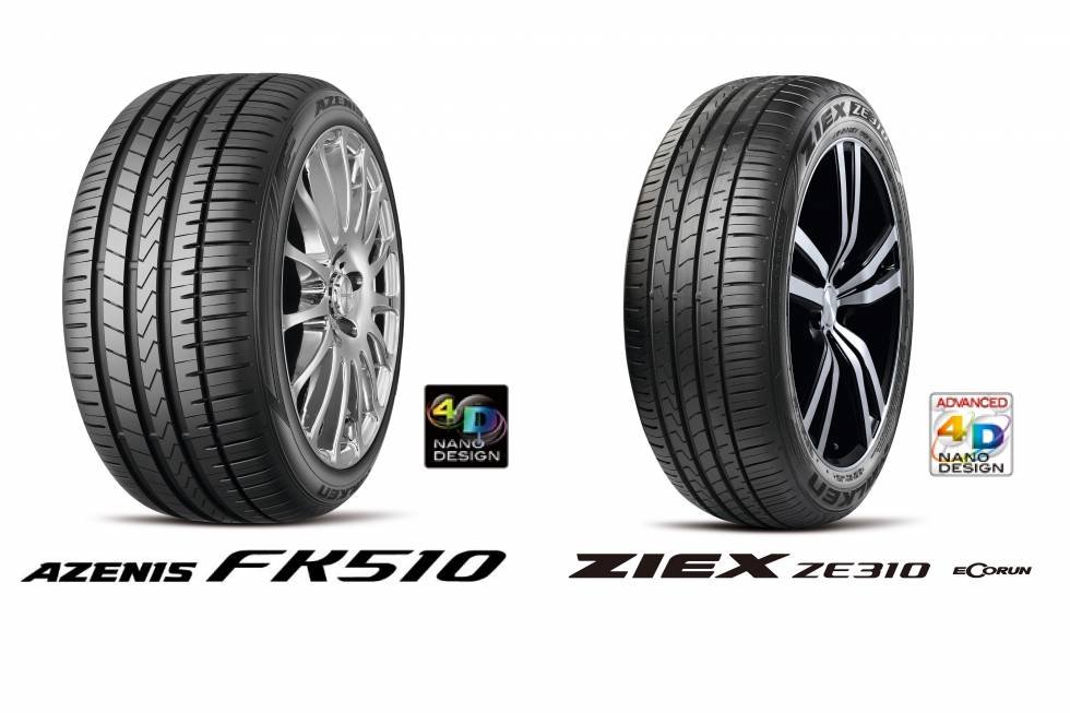 Vista de 2 neumâticos Falken: Azenis FK510 - Ziex ZE 310