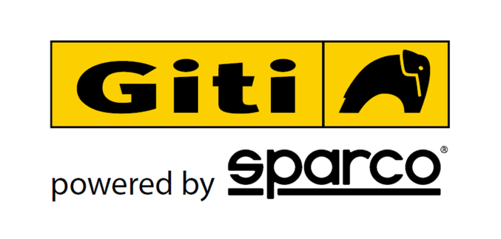 Vista de slogan de Giti powered by Sparco