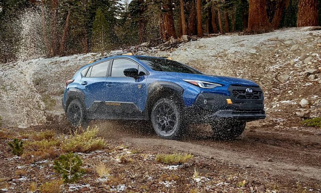 Vista del nuevo Subaru Crosstrek con neumáticos Yokohama GEOLANDAR A/T G015,