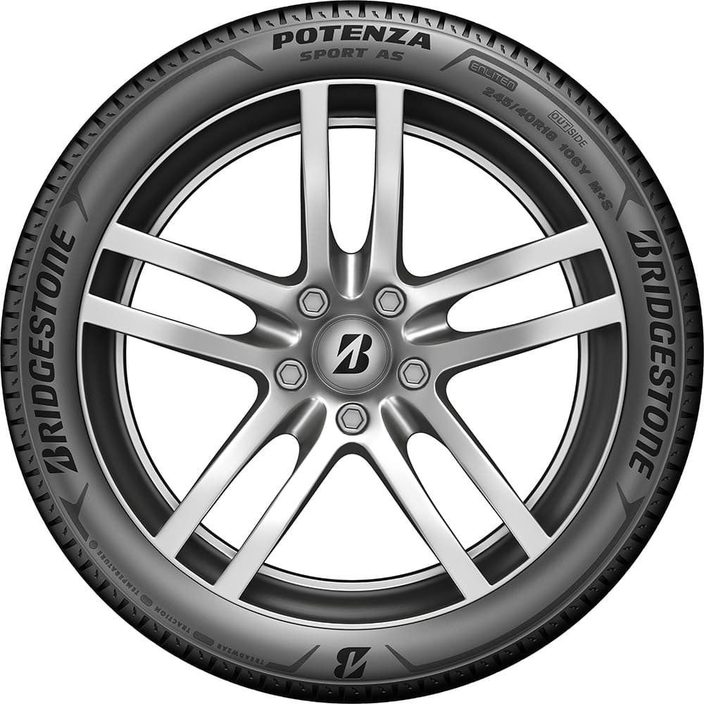 Vista lateral del Bridgestone Potenza Sport AS 