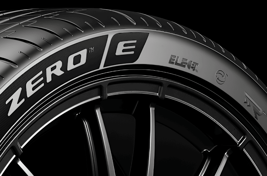 Vista Pirelli P Zero E-close up sello sustentable o sostenible