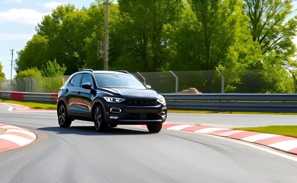 Vista de SUV en pista de pruebas - Los mejores neumaticos all season segun ACE